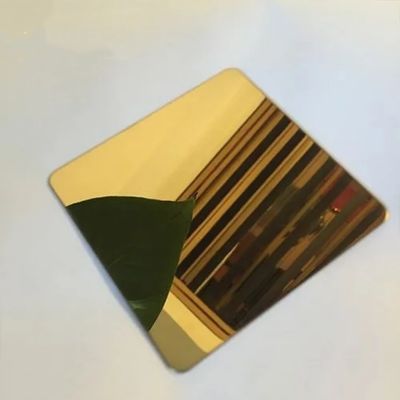 Super Gold Colour Mirror Stainless Steel Sheet 3mm Thickness High Durability