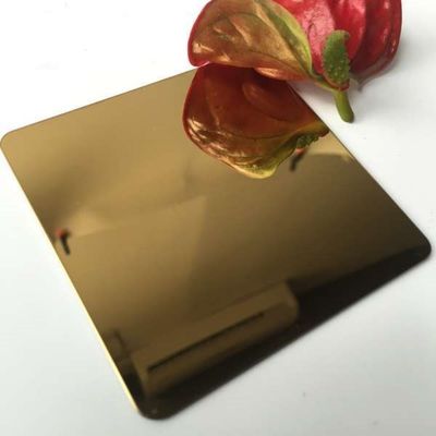 Super Gold Colour Mirror Stainless Steel Sheet 3mm Thickness High Durability
