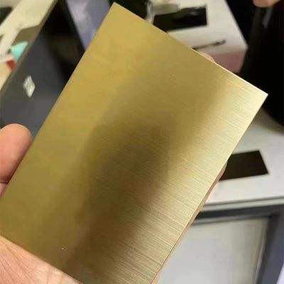 Brushed Hl 316l Stainless Steel Sheet gold plated Stainless Steel Plate