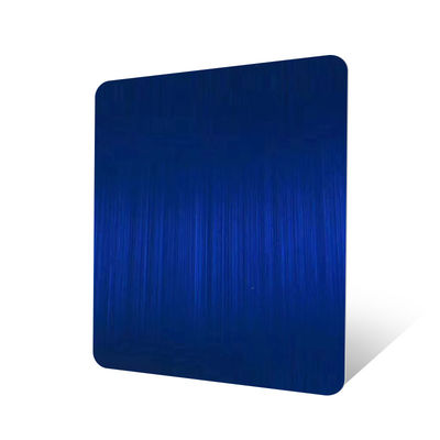 Spot Goods Blue Brushed Stainless Steel Sheet Cold Rolled 0.3mm Thickness