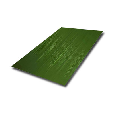 Brushed Finish Green Stainless Steel Sheet Plate With Anti - Finger Print