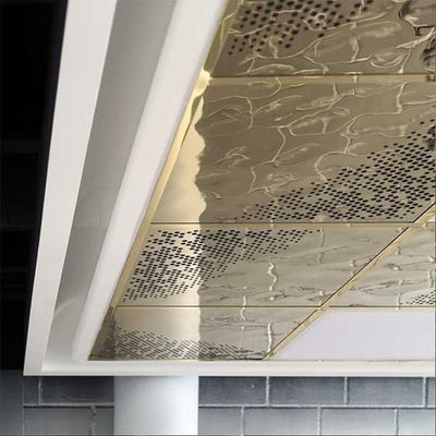 Perforated Ripple Finish 304 316 Stainless Steel Sheet For Ceiling Wall Panels