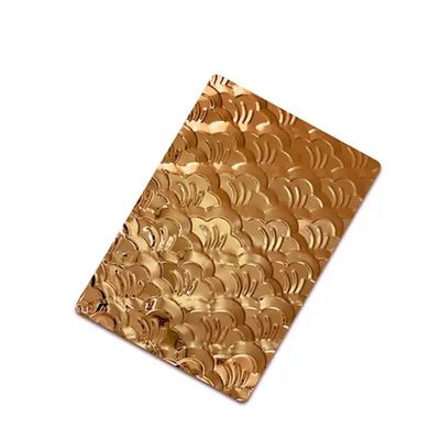 1.5mm Thickness Golden Stainless Steel Sheet 4*8 Ft Carving Pattern Embossed Finish