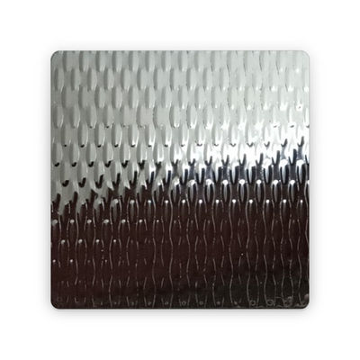 304 316 2B/BA Finish Embossing 2WL Textured Metal Plate Woven Texture Pattern Stainless Steel Sheet