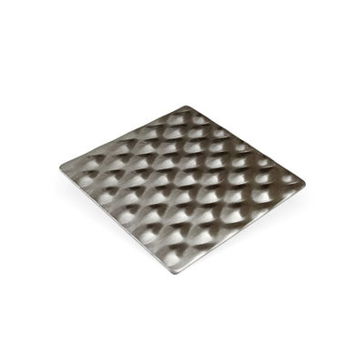 304 0.8mm thick raindrop textured pattern embossed metal sheet 6WL rigidized stainless steel sheets