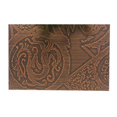 Copper Brass Coated Clad Decorative Stainless Steel Sheet 600mm Length