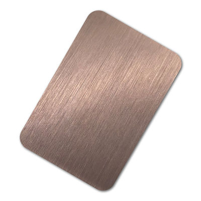 Hairline Finish Anti Fingerprint Stainless Steel Sheet 304 Plate Gold Plated