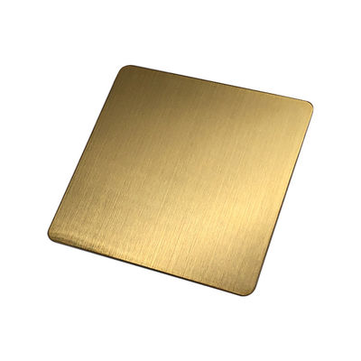 Hairline Finish Anti Fingerprint Stainless Steel Sheet 304 Plate Gold Plated