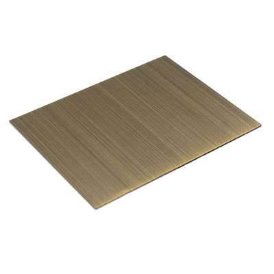 304 Black Bronze Gold Brushed Stainless Steel Sheet Cross Hairline 4x8  0.5Mm 1.6mm