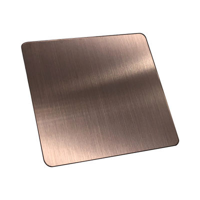 AISI 304 0.6mm Rose Gold Color Stainless Steel Coil Hailine Surface Finish