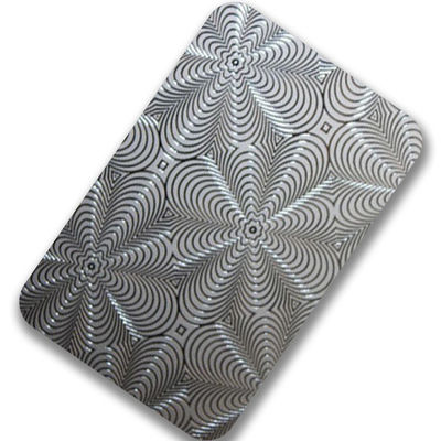 Modern 304 Etched Stainless Steel Sheet Flat Shape For Villa Wall Decor