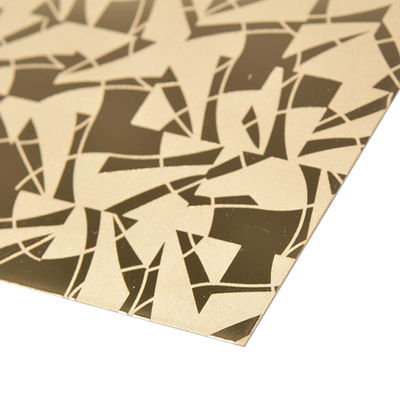 201 PVD Color Coating Stainless Steel Metal Cutting Sheet Etching Pattern 4x8 For Wall Panel Decor