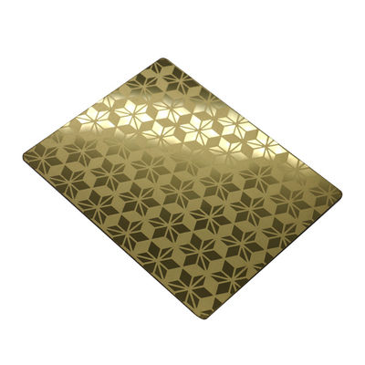 201 PVD Color Coating Stainless Steel Metal Cutting Sheet Etching Pattern 4x8 For Wall Panel Decor