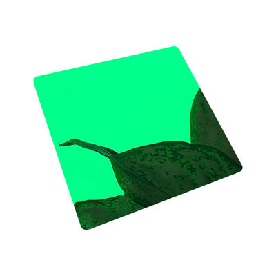 Green Mirror Stainless Steel Sheet Metal 1219x3048mm Corrosion Resistance