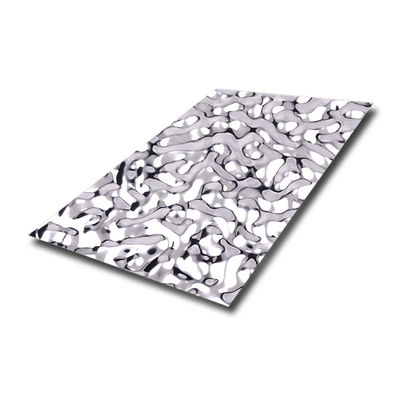 8K Mirror Stamped Stainless Steel Sheet 0.5mm Water Ripple Stainless Steel Ceiling Plate