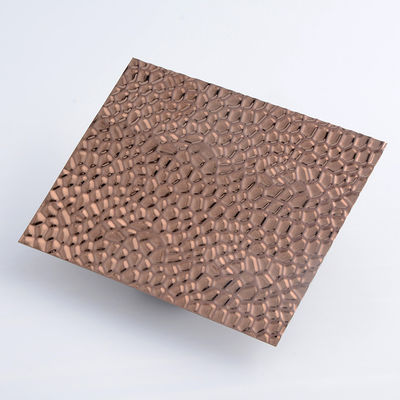 304 Rose Gold Mirror Stamped Plate 3D Pattern Stainless Steel Matel For KTV