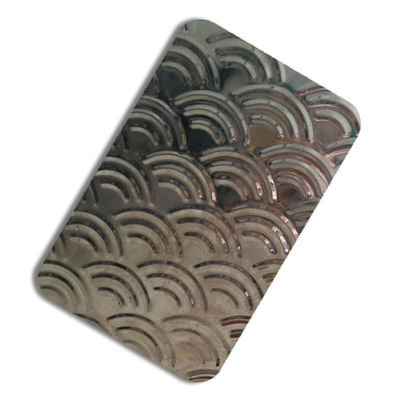 304 Stamped Water Wave Stainless Steel Panel Metal Decorative Sheet