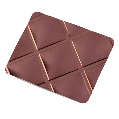 304 Rose Gold Mirror Stamped Plate 3D Pattern Stainless Steel Matel For KTV