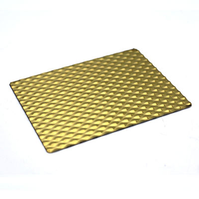 PVD Ti Coating Colored Stamped Stainless Steel Sheet Wall Panel