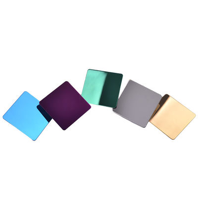 PVD Color Mirror Decorative Stainless Steel Sheet 0.25mm Thickness