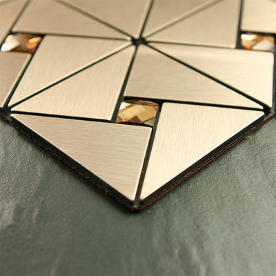 201 304 Gold Coated Stainless Steel Kitchen Tiles 20X20mm metallic mosaic tiles