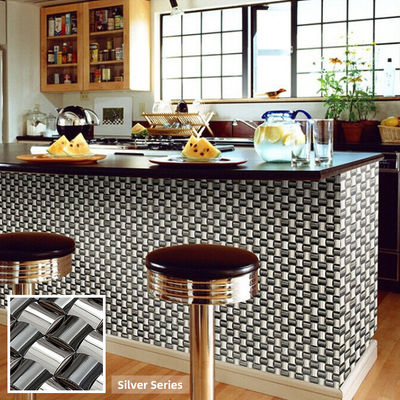 Gold Silver 201 304 316 Stainless Steel Mosaic Tile Sheet 8mm Thick Grand Metal