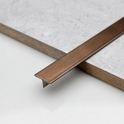 304 Stainless Steel T Shaped Trim Strip Tile Decor Profile Gold Metal Tile Trim Internal