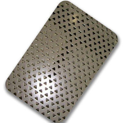 SS 430 1.5mm 2mm Perforated Stainless Steel Sheet Round Hole Grand Metal