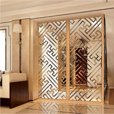 304 Gold Metal Room Divider Stainless Steel Not Perforated