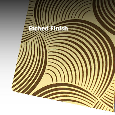 High Quality SS 304 316 Decorative Metal Sheets Customized Design Pattern Etched Stainless Steel Sheet