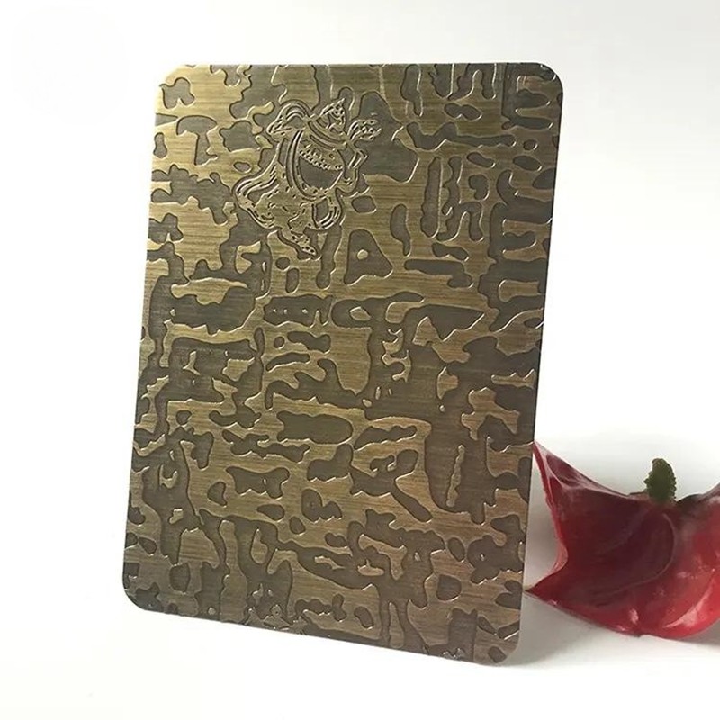 Color Coated Gold Decorative Elevator Steel Plate PVD 201 304 316 Stainless Steel Etching Sheet