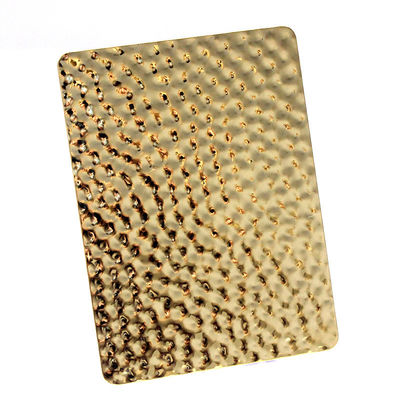 Good price Golden Water Ripple Hammered Decorative Stainless Steel Sheet For Ceilings Walls And Plates online