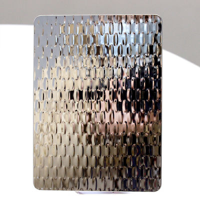Good price 2D 3D Pattern Stainless Steel Plates 0.3mm 0.5mm Thick Water Ripple 304 online