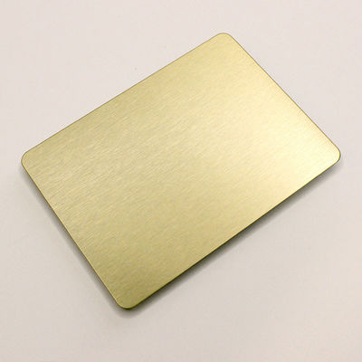 Good price Gold Brushed Bronze Hairline Stainless Steel Sheet For Building Decoration AISI 201 430 Grade SS Plate online