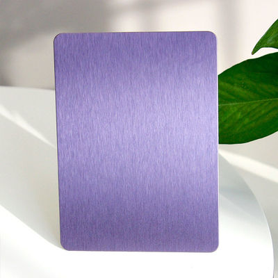 Good price 304 Brushed Decorative Stainless Steel Sheet Purple NO.4 Stainless Steel Panel online