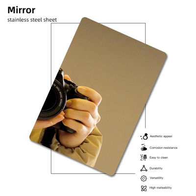 Good price Customized Size Decorative Stainless Steel Sheet 201 304 316l Cold Rolled 8k Mirror Pvd Color Finish online