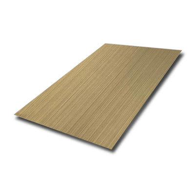 Good price 304 316 Hairline Stainless Steel Sheet Pvd Color Brass Copper Finish Stainless Steel Wall Panels online