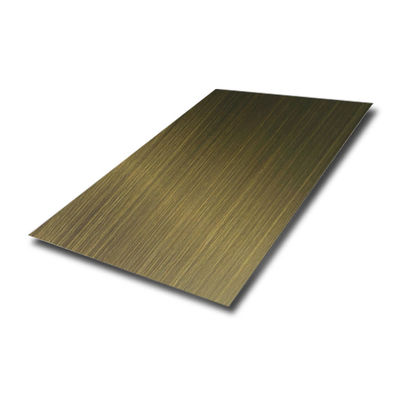 Good price 304 316 Brushed Bronze Antique Stainless Steel Sheet Wall Decoration 2mm Thickness online