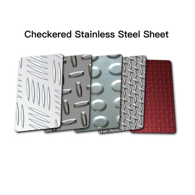 Good price ASME 201 304 4x8 Checkered Embossed Stainless Steel Sheet Water Ripple online