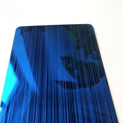Good price Blue Color Coated Stainless Steel Sheet 304 3.0mm Thickness For Elevator Decoration online