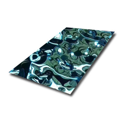Good price JIS 304 Stainless Steel Sheet 8K Mirror Stamped Water Ripple Wave Patten Bending Metal Sheet online