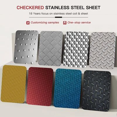 Good price SS304 Stainless Steel Checkered Plate 5mm 6mm Decorative Stainless Steel Sheet online