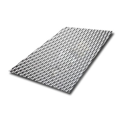 Good price Custom Cut Stainless Steel Metal Sheet With 5WL Pattern 0.3mm Thickness online