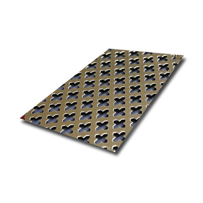 Good price 304 Stainless Steel Perforated Sheet With Elegant Gold Pattern 3048mm Length online