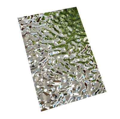 Good price 304 stainless steel pvd metal textured sheet silver Small water ripple stainless steel sheet online