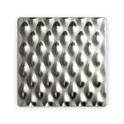 Good price 304 0.8mm thick raindrop textured pattern embossed metal sheet 6WL rigidized stainless steel sheets online