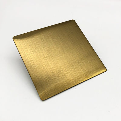 Good price JIS PVD Gold Plated Brushed Stainless Steel Sheet 2mm 304 Hairline Stainless Steel Plate online