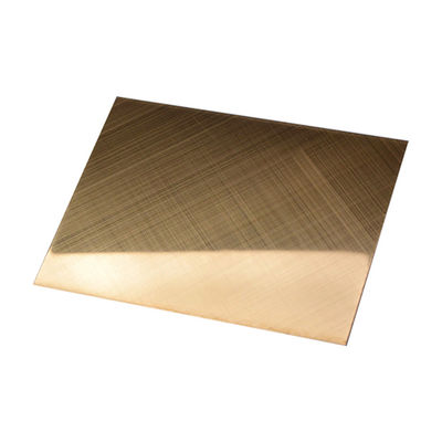 Good price 201 Gold Decorative Stainless Steel Sheet Hairline Finish For Building Decoration online