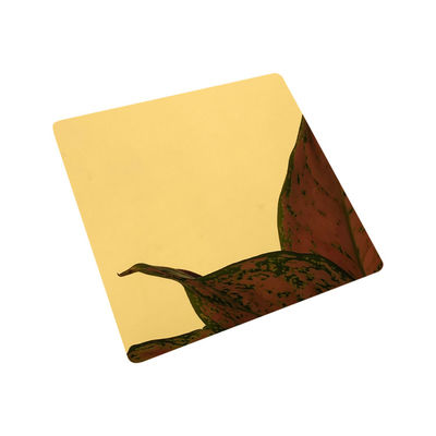 Good price 304 4x8 Gold Mirror Stainless Steel Sheet Decorative PVD Titanium Coated online