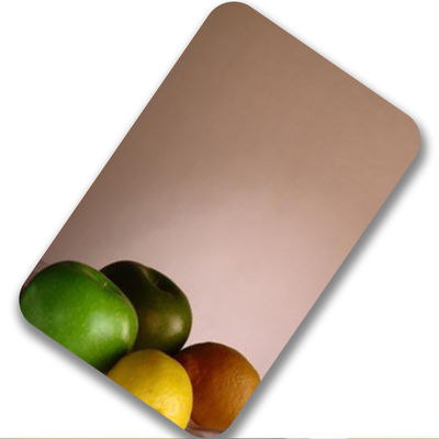 Good price Aisi Stainless Steel Sheet Decorative 202 304 430 4X8 Mirror Rose Gold Color online